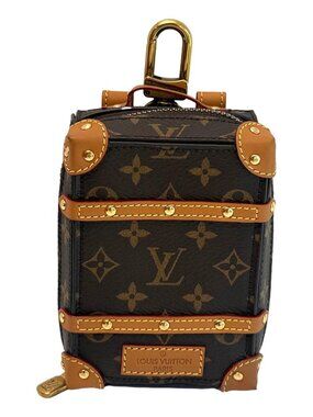 LOUIS VUITON Brown Monogram Porte Cles Backpack Soft Trunk Bag Charm